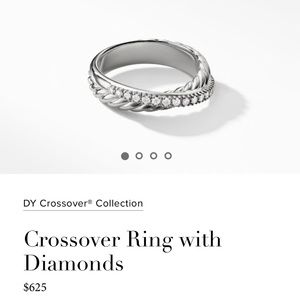 David Yurman Crossover Ring With Diamonds